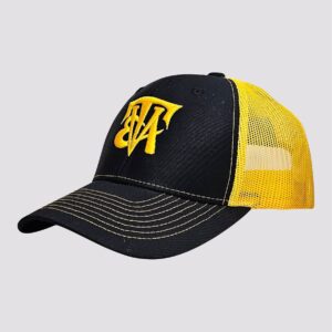 3D Signature Classic 6 Panel Truckers Hats (Black/Yellow)